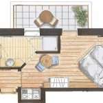 Studio 25 m2 Relax - plan