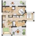 3-pokojowy 70 m2 Natura - plan