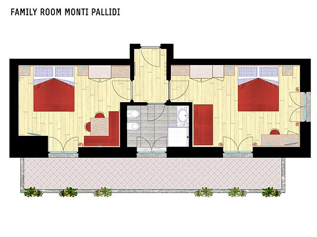 Pokój Family Suite Monti Pallidi