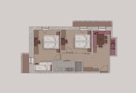 Apartsuite 3-pokojowy 6-osobowy